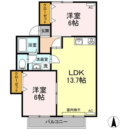 セジュール園木の物件間取画像